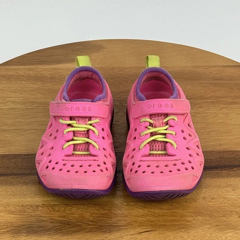 Little Kids‎ Girls Crocs Swiftwater Play Pink Outdoor Walking Water Shoes Size 7